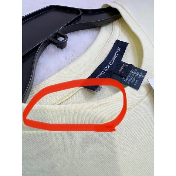 NWTD French Connection Size 0 Santoline Jersey Dress Yellow MSRP $98 - Picture 4 of 11